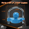 Picture of METOWARE Trailer Coupler Lock Universal Adjustable Heavy-Duty Steel Trailer Hitch Lock, Anti Theft Trailer Ball Lock Towing Lock for Towing Trailer Security Fits 1-7/8",2”, 2-5/16" Coupler Blue