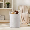 Picture of Woven Rope Laundry Hamper Basket by YOUDENOVA, 72L Tall Luandry Basket, Baby Nursery Hamper for Blanket Storage, Clothes Hamper for Laundry in Bedroom-Large-Pure White