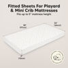 Picture of 2-Pack Mini Crib Sheets Fitted, Pack and Play Sheets - Organic Cotton Pack N Play Sheets for Pack and Play Mattress, Playard Baby Crib Sheets, Jersey Crib Sheets Neutral for Boys,Girls (Meadow)