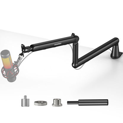 Picture of Microphone Arm,Aokeo AK-55 Desk Low Profile Adjustable Mic Boom Arm Stand,Suitable For Blue Yeti,Snowball iCE, HyperX QuadCast,SoloCast,Elgato Wave,Etc