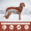 Picture of FUAMEY Dog Coat,Warm Dog Jacket Winter Coat Paded Dog Fleece Vest Reflective Dog Cold Weather Coats with Built in Harness Waterproof Windproof Dog Snow Jacket Clothes with Zipper Brown Medium