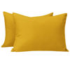 Picture of NTBAY Microfiber Toddler Pillowcases with Envelope Closure, 2 Pack 100% Brushed Microfiber Soft Travel Kids Nursery Pillow Cases, 14"x20" Fits Pillows Sized 12"x16" 13"x18" 14"x19", Ginger Yellow