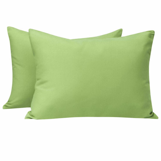 Picture of NTBAY Zippered Toddler Pillowcases Set of 2, 100% Brushed Microfiber 13x18 Pillowcases, Super Soft and Cozy Travel Kids Nursery Pillow Cases, 13x18 Inches, Sage Green