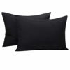 Picture of NTBAY Zippered Toddler Pillowcases Set of 2, 100% Brushed Microfiber 13x18 Pillowcases, Super Soft and Cozy Travel Kids Nursery Pillow Cases, 13x18 Inches, Black