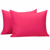 Picture of NTBAY Zippered Toddler Pillowcases Set of 2, 100% Brushed Microfiber 13x18 Pillowcases, Super Soft and Cozy Travel Kids Nursery Pillow Cases, 13x18 Inches, Magenta