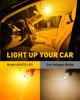 Picture of AUXITO 194 LED Light Bulb Amber Yellow 168 2825 W5W T10 Wedge 14-SMD LED Replacement Bulbs for Car Dome Map Door Courtesy License Plate Lights, Pack of 10