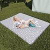 Picture of Large Splat Mat 54x72 Inches Extra Large Waterproof Mat Anti-Slip Bottom, Baby Art Playtime Mat for Craft/Mealtime on Table or Floor, Washable Portable Picnic Mat, Grey Star 4.5x6 Ft