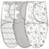 Picture of GLLQUEN BABY Organic Swaddle Sleep Sacks for Newborn - Baby Swaddles 0-3 Months, 3-Pack Newborn Swaddle Sack, Gray Stripe & Animal World, Baby Swaddle Blanket Wrap (Small/Medium)