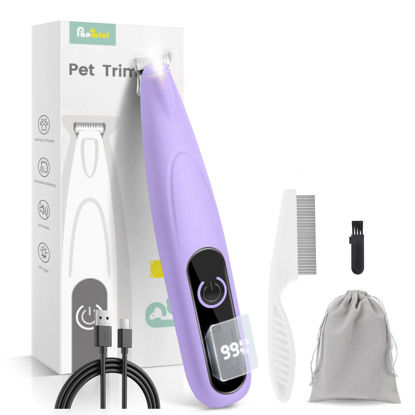 Picture of PAPMINI Dog Clippers for Grooming with LED Display,35dB Ultra-Low Noise Dog Grooming Clippers,Cordless Dog Paw Trimmer with LED Light,Type-C Rechargeable Dog Hair Trimmer for Paws, Ears, Face, Rump