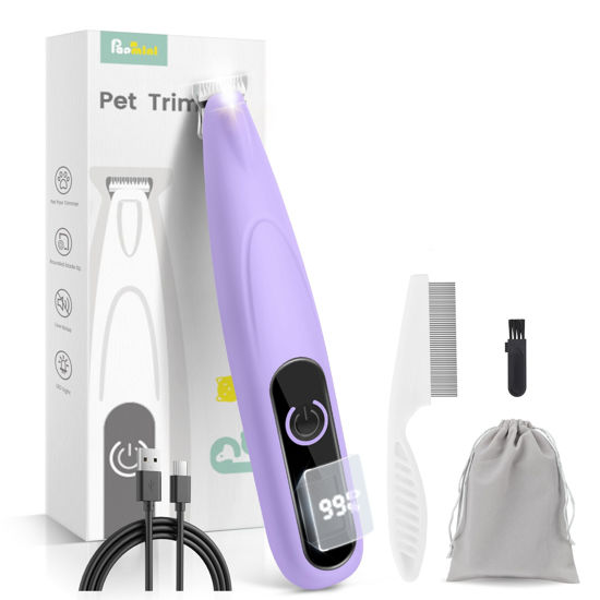 Picture of PAPMINI Dog Clippers for Grooming with LED Display,35dB Ultra-Low Noise Dog Grooming Clippers,Cordless Dog Paw Trimmer with LED Light,Type-C Rechargeable Dog Hair Trimmer for Paws, Ears, Face, Rump