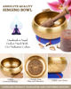 Picture of Hihealer Tibetan Singing Bowls, Meditation Sound Bowls Handcrafted in Nepal for Yoga, Chakra Healing, Mindfulness Self Care Spiritual Gifts for Women and Men (4.5" mantra floral)