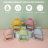 Picture of Socub Silicone Baby Teether Toy for Infants 12+ Months, BPA Free Anti-Drop Silicone Mitten Teething Toy for Soothing Sore Gums, Baby Chew Toys for Sucking Needs, Mango