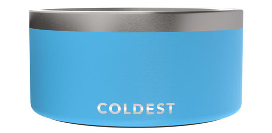 Picture of Coldest Dog Bowl - Anti Rust Metal & Non Slip Dog Bowls Large, Spill Proof Heavy Duty 3 Layers Insulated Dog Bowl - Food and Water Bowl for Dogs, Cats & Pets, Dishwasher Safe (200 oz, Celestial Blue)
