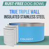 Picture of Coldest Dog Bowl - Anti Rust Metal & Non Slip Dog Bowls Large, Spill Proof Heavy Duty 3 Layers Insulated Dog Bowl - Food and Water Bowl for Dogs, Cats & Pets, Dishwasher Safe (200 oz, Celestial Blue)