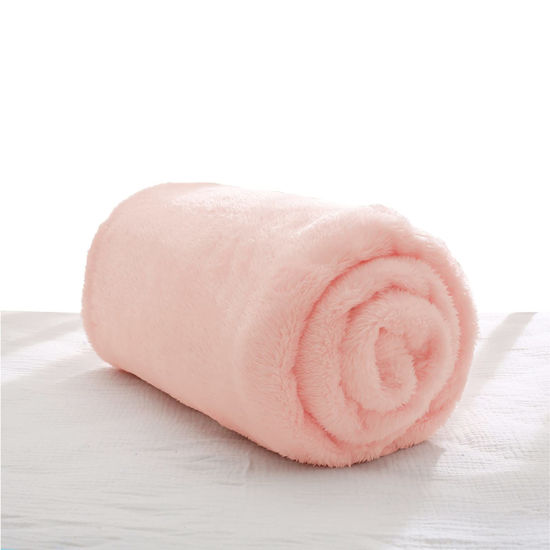 Picture of Exclusivo Mezcla Plush Baby Blanket, Soft and Warm Swaddle Throw Blanket, Infant, Newborn, Toddler and Kids Receiving Fleece Blankets for Crib Stroller (40x50 inches, Light Pink)