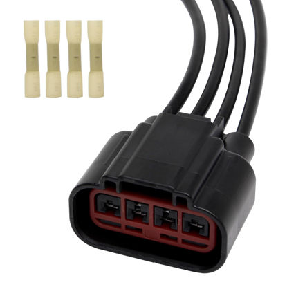 Picture of HVAC Blower Motor Resistor Connector Plug Wiring Harness Pigtail - Compatible with Ford & Mercury Vehicles - F150, Fiesta, Expedition, Mustang, Freestar, Freestyle - Replaces 3U2Z14S411ZEA, WPT688
