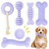 Picture of CGBD 6 Pack Dog Chew Toys, Purple, Small Dog Teething Toys, Soft Durable Interactive Toys for Puppies