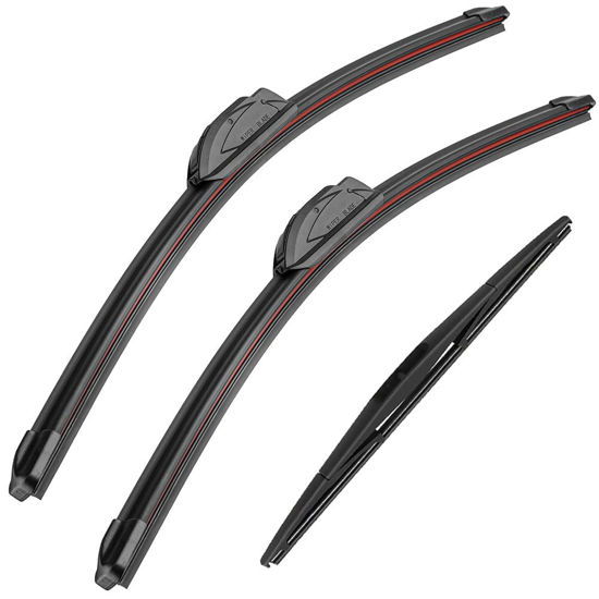 Picture of 28" 14" 14" Windshield Wiper Blades Replacement for Honda Fit 2009-2020 Premium All Weather Blade -(3 of Set)