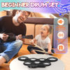 Picture of Rocktata® Electronic Drum Set, 7 Pad Roll-up Drum Kit with Headset Jack, Pedals, Drumsticks, Portable Kids Drum Set Practice Pad for Beginner (No Built-in Speaker)