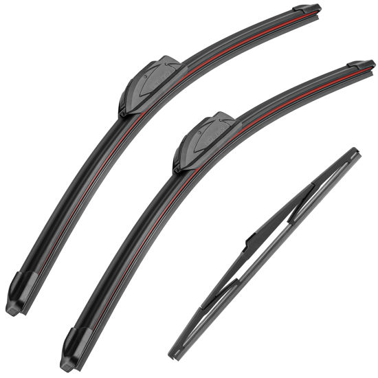 Picture of 26" 19" 16" Windshield Wiper Blades Replacement for Toyota prius 2015 2014 2013 2012 2011 2010 Premium All Weather Wiper Blade (3 of Set)