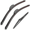 Picture of 26" 20" 12" Windshield Wiper Blades Replacement for Toyota Highlander 2008-2017 2018 2019 Premium All Weather Wiper Blade (3 of Set)