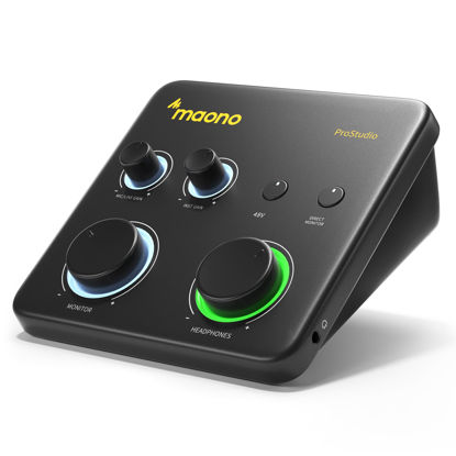 Picture of MAONO USB Audio Interface for PC: Interface with XLR Input 24-bit/192kHz Routing Software LOOPBACK ASIO Driver for Recording Music, Home-Studio, Guitar, Podcast, Streaming, DAW(PS22 Lite Black)
