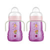 Picture of MAM Plastic Trainer Cup, Trainer Drinking Cup with Extra-Soft Spout, Spill-Free Nipple, and Non-Slip Handles, for Girls 4+ Months, Eight Ounces