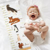Picture of Mibote Baby Growth Height Chart Handing Ruler Wall Decor for Kids, Canvas Removable Height Growth Chart 79" x 7.9" (Animal)