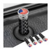 Picture of Moly Magnolia 4PCS Car Door Lock Knobs, American Flag Carbon Fiber Door Lock Pin Cover, Decorative Modification Door Lock Bolt Pin Cover, Auto Accessories Universal for SUV, Truck, Van (Red Flag)