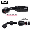 Picture of EVIL ENERGY 10AN Hose End Fitting 45 Degree Swivel for CPE Braided Hose Black 2PCS