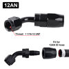 Picture of EVIL ENERGY 12AN Hose End Fitting 45 Degree Swivel for CPE Braided Hose Black 2PCS