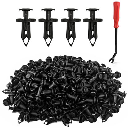 Picture of UNIGT 150pcs ATV UTV Body Fastener Rivets Push Pin Compatible with Can Am 293150089 Polaris 7661855 RZR Ranger Suzuki Kawasaki Rancher 90653-HC4-900 Plastic Fender Clips