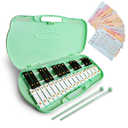 Picture of MUSICUBE 27 Keys Xylophone for Kids Adults Professional Glockenspiel Instrument with 2 Mallets & 11 Music Sheets Educational & Preschool Learning Musical Toys for Toddler Boys Girls Aged 3+（G5-A7）