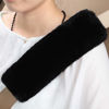 Picture of OGLAND Authentic Sheepskin Car Seat Belt Pad,2 Pack Soft Seat Belt Cover for Shoulder Pad Neck Cushion Protector Car Accessories by Genuine Natural Merino Wool (Black)