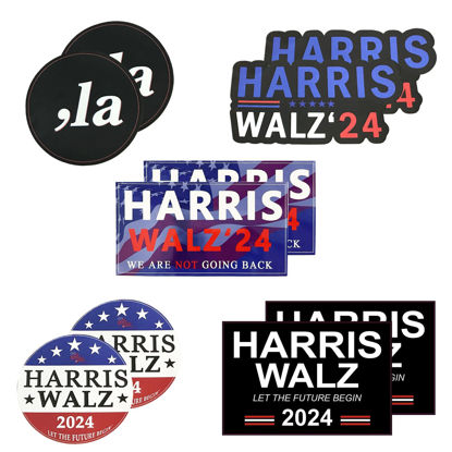 Picture of 10 Packs Kamala Harris for President Sticker, Harris Walz 2024 Stickers,Kamala Harris Bumper Sticker,We are Not Going Back (Kamala Harris-2)