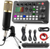 Picture of Facmogu F998 Podcast Equipment Bundle, Audio Interface & BM800 Condenser Microphone with Tripod Stand, Professional Recording Studio Package for Live Streaming, Broadcast, Recording, YouTube, TikTok