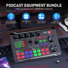 Picture of Facmogu F998 Podcast Equipment Bundle, Audio Interface & BM800 Condenser Microphone with Tripod Stand, Professional Recording Studio Package for Live Streaming, Broadcast, Recording, YouTube, TikTok