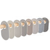 Picture of 3 Sprouts Baby & Toddler Hanger Closet Dividers Set of 8 - Durable Baby Clothes Organizer, Nursery Closet Organization for Baby Clothing by Size or Age from Infant to Toddler Boy & Girl - Beige & Gray