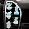 Picture of ZOSTLAND 5pcs Cute Car Air Vent Clip Decoration,Car Air Fresheners, Funny Car Vent Clip,Personalized Automotive Interior Decoration Accessories,Car Decor Gift for Women,Girl,Men (5pcs Cactus Blue)