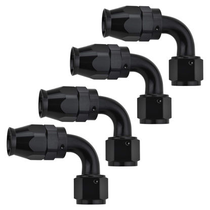 Picture of EVIL ENERGY 8AN PTFE Hose End Fitting 90 Degree Black for PTFE Hose Only 4PCS