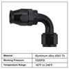 Picture of EVIL ENERGY 8AN PTFE Hose End Fitting 90 Degree Black for PTFE Hose Only 4PCS
