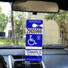 Picture of Handicap Placard Holder - Ultra Transparent Disabled Parking Permit Placard Protective Holder Cover with Large Hanger by Tbuymax (Set of 2)