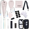 Picture of SKYNEO Saxophone Cleaning kit, Clarinet Cleaning Kit with Maintenance Kit,Cork Grease,Swab,Mouthpiece Cushions,Strap,Cleaning Cloth,Thumb Rest,Reed Case,Mouthpiece Brush and More, Grey