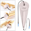 Picture of SKYNEO Saxophone Cleaning kit, Clarinet Cleaning Kit with Maintenance Kit,Cork Grease,Swab,Mouthpiece Cushions,Strap,Cleaning Cloth,Thumb Rest,Reed Case,Mouthpiece Brush and More, Grey