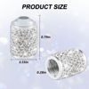 Picture of Alpmosn Car Wheel Tire Valve Caps, 4 PCS Bling Tire Valve Caps, Crystal Tire Caps Shinny Rhinestone for Women, Universal Car Dustproof Tire Valve Caps for Cars, Trucks, SUV and Motorcycles (White)