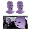 Picture of Suvnie 2 PCS Car Headrest Cover, Personalized Funny Car Seat Full Face Mask, Ski Mask Wrap Protection for Auto Front Seat Rest Decoration, Universal Interior Car Accessories (Light Purple)