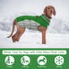 Picture of FUAMEY Dog Coat,Warm Dog Jacket Winter Coat Paded Dog Fleece Vest Reflective Dog Cold Weather Coats with Built in Harness Waterproof Windproof Dog Snow Jacket Clothes with Zipper Green Large