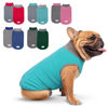 Picture of cyeollo 2 Pack Fleece Dog Sweater Stretchy Reflective Stripe Sweatshirt Pet Clothes Lightweight Dog Sweaters for Small Dogs Boy, Teal & Grey XL