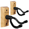 Picture of Onmiwod Ukulele Wall Mount Hanger 2 Pack, Ash Hardwood U-Shaped Ukulele Holder Hanger, Ukulele Wall Mount Hook for Ukulele Banjo Mandolin Concert Pineapple Soprano Tenor and Baritone