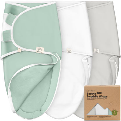 Picture of Baby Swaddle Sleep Sacks with Zipper - 3-Pack Newborn Swaddle Sack, Baby Swaddles Sleep Sack 0-3 Months, Wearable Blanket Baby, Baby Swaddle Blanket Wrap, Swaddle Sack, Easy Change Swaddle (Sage)